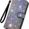 Hot LIFUTOPIA Lifutopia Bling Rhinestone Womens Wallet Artificial Diamond Wristlet Clutch Purse Credit Card Holder Large Capacity For Checkbook Phone White/Silver