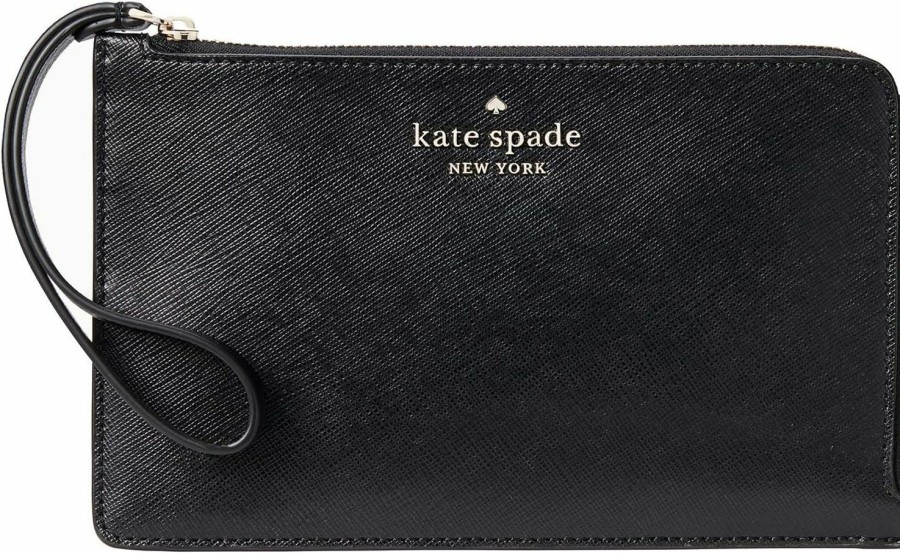 Clearance Kate Spade New York Kate Spade Women'S Staci Medium L-Zip Wristlet (Black)