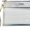 New Thomas & Lee Thomas & Lee Silver Clear Gameday Wristlet, 11-Inch Width, Pvc Vegan Plastic, Gift, Women