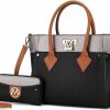 Best MKF Collection Mkf Collection Designer Tote Bag For Women, Vegan Leather A Color-Block Fashion Handbag Purse With Wristlet Wallet