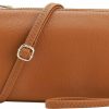 Best B BRENTANO B Brentano Vegan Leather Multi-Pocket Crossbody Purse/Clutch With Card Slots, Removable Wristlet & Adjustable Shoulder Strap