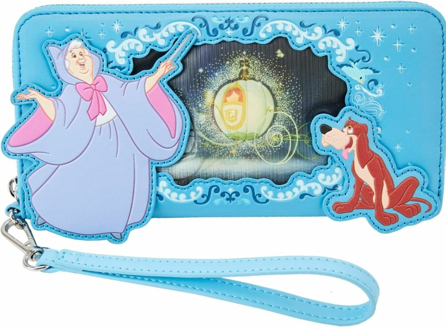 Clearance Loungefly Loungefly Disney Cinderella Lenticular Princess Series Zip Around Wristlet Wallet