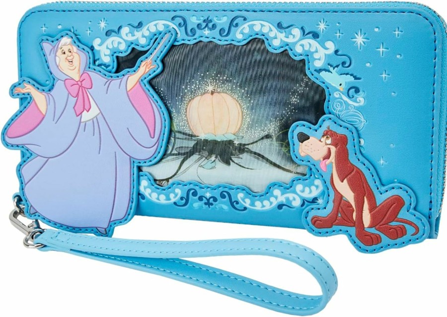 Clearance Loungefly Loungefly Disney Cinderella Lenticular Princess Series Zip Around Wristlet Wallet