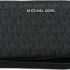 Best Michael Kors Michael Kors Jet Set Large Flat Multifunction Phone Case Black One Size