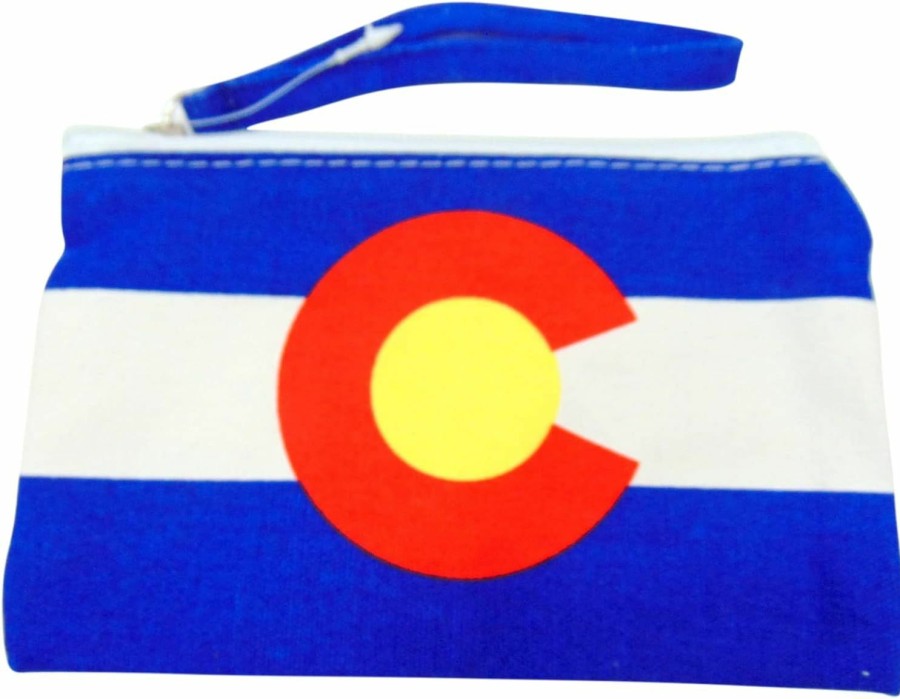 Clearance Westmon Works Colorado Wristlet Small State Flag Handbag Souvenir With Canvas Zipper Pouch Adjustable Ladies Fashion Accessory