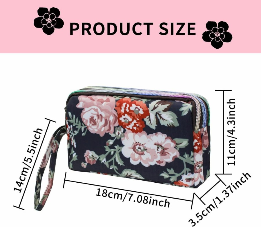 Best AdiStylinno Adistylinno Wristlet Wallet, Large Capacity Wristlet Clutch Bag Waterproof 3 Compartments With Zippers And Wrist Strap