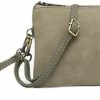 New JEN & CO. Jen & Co. Riley Suede Crossbody Bag - Women'S Faux Suede Clutch Purse, Detachable Wristlet And Shoulder Strap