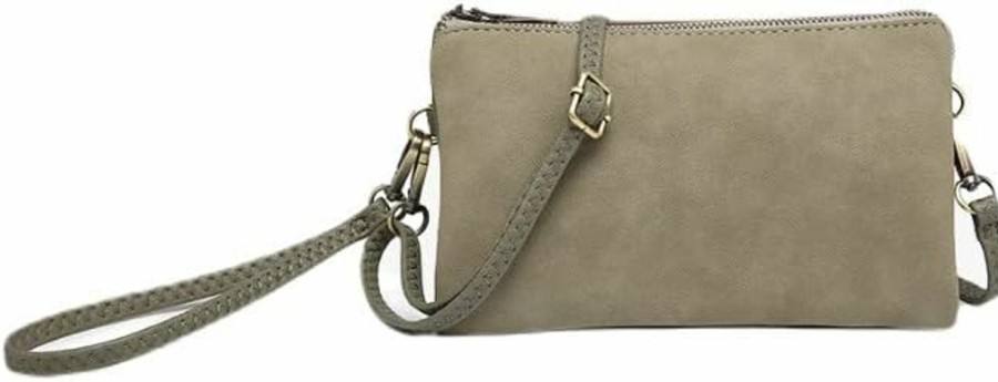 New JEN & CO. Jen & Co. Riley Suede Crossbody Bag - Women'S Faux Suede Clutch Purse, Detachable Wristlet And Shoulder Strap