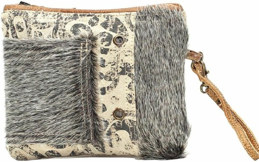 Hot Myra Bag Myra Bag Hide Segmented Denim & Cowhide Wristlet Bag S-1015