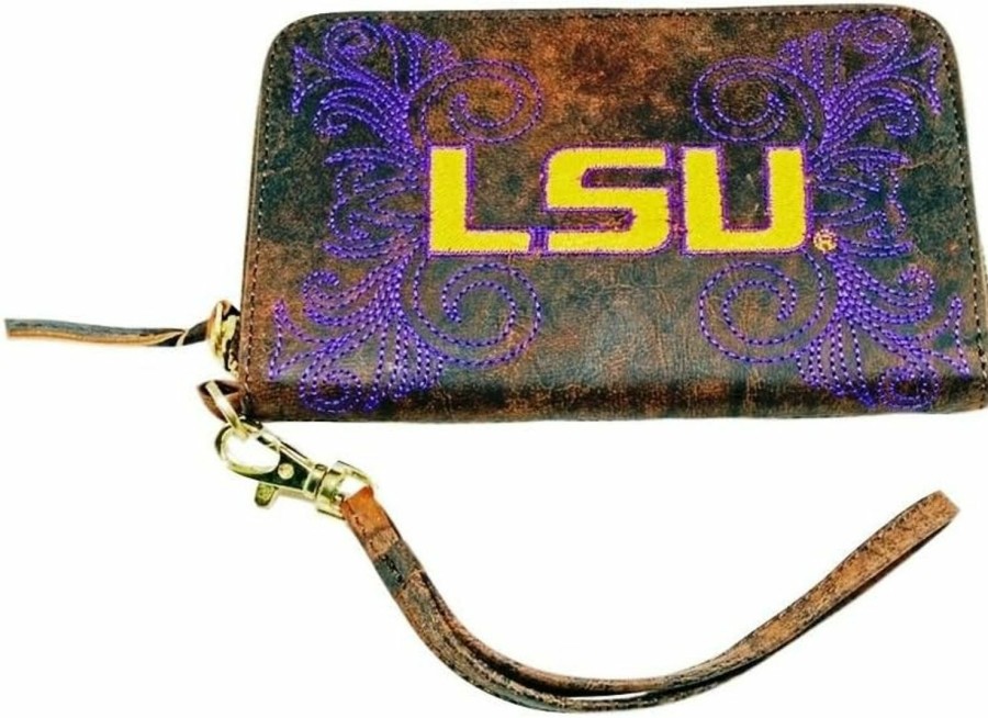 Hot Gameday Boots Ncaa Lsu Tigers Women'S Wristlet, 8X5X1/2, Brass