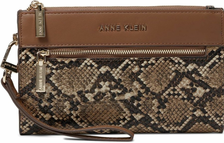 Online Anne Klein Anne Klein Snake Trimmed Zip Clutch Wristlet