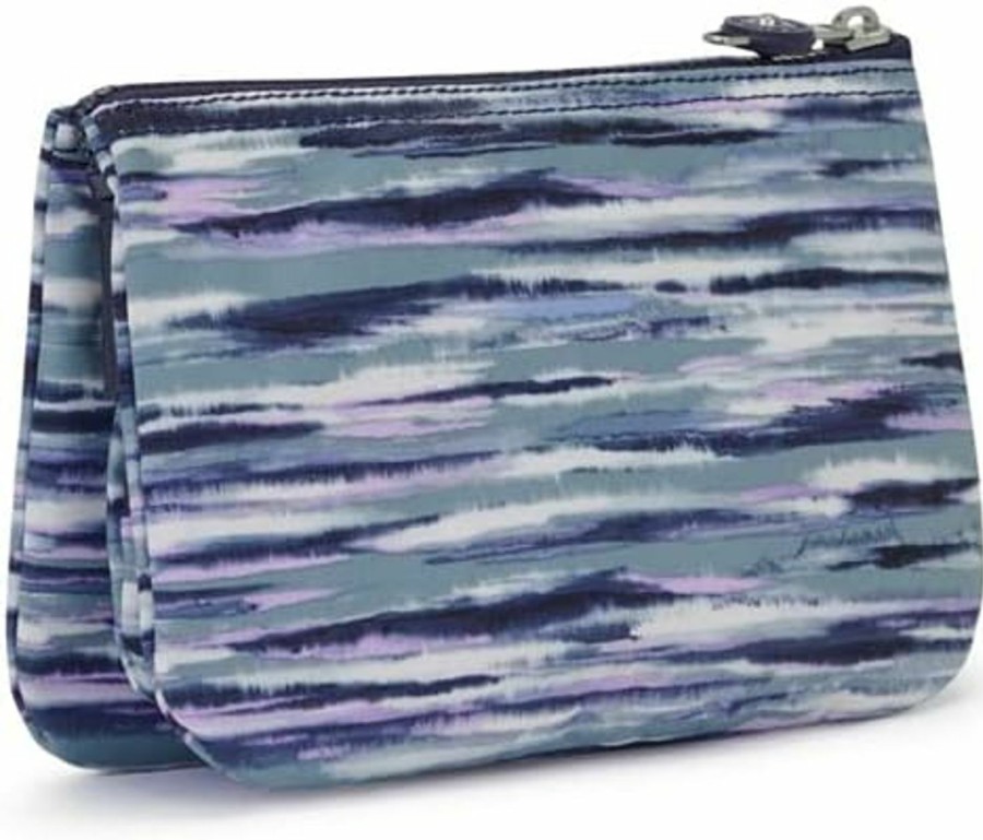 Hot Kipling Kipling Women'S Creativity Extra Large Wristlet, Versatile Cosmetics Kit, Lightweight Nylon Travel Organizer, Brush Stripes Print