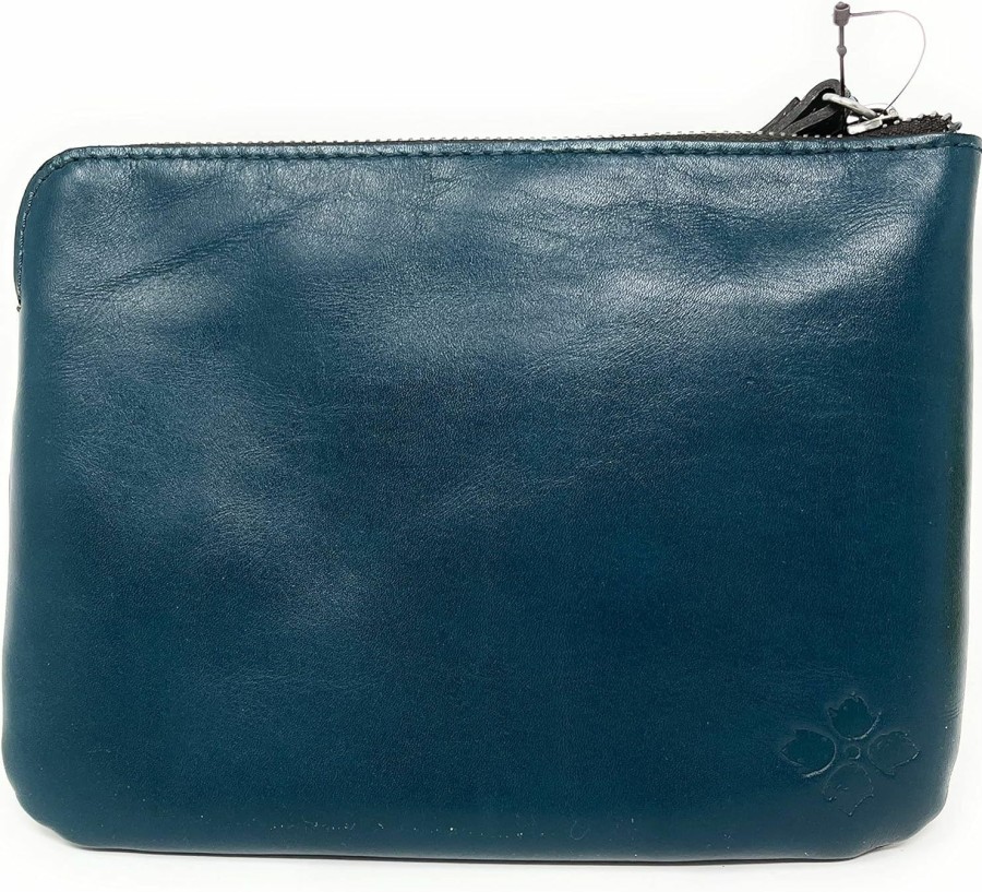 New Patricia Nash Patricia Nash Perforated Leather Cassini Wristlet, Blue Coral