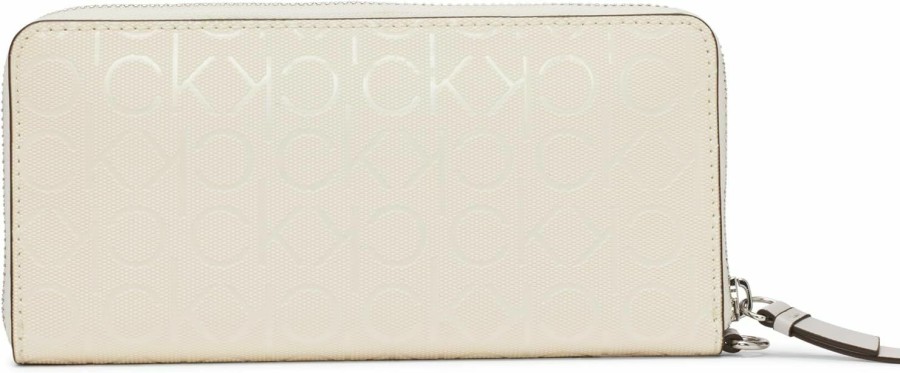 Hot Calvin Klein Calvin Klein Key Item Saffiano Continental Zip Around Wallet With Wristlet Strap