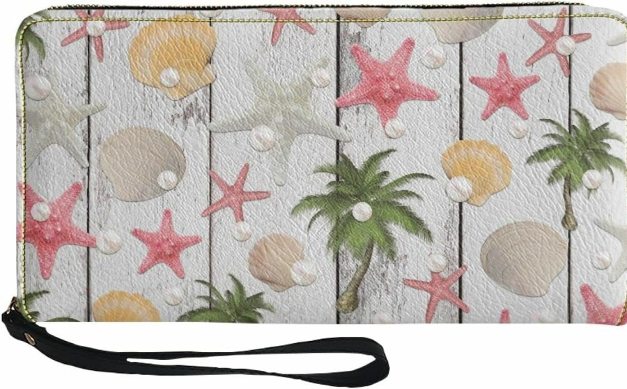 Hot SCRAWLGOD Scrawlgod Butterfly Floral Women Leather Wallets Rfid Blocking Zip Around Credit Card Holder Clutch Purse Wristlet Strap