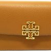 Clearance Tory Burch Tory Burch Women'S Britten Leather Chain Wallet Tiramisu