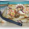 Online Anna by Anuschka Anna By Anuschka Hand Painted Women'S Genuine Leather - Vintage Wristlet Clutch - Caribbean Dream