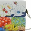 Clearance Anna by Anuschka Anna By Anuschka Women'S Hand-Painted Genuine Leather Flap Organizer - Floral Melody