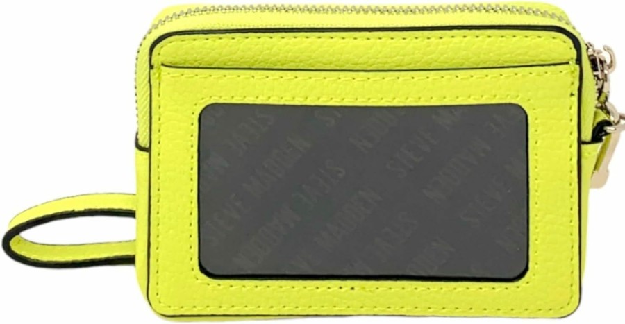 Best Steve Madden Steve Madden Bpipper Zip Around Card Case Wristlet (Black)