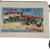 Best Westmon Works Key West Florida Postcard Style Wristlet Ladies Handbag Small Purse Retro Fashion Accessory For Holiday Vacation Double Sided And Zippered