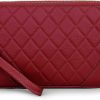 Wholesale YALUXE Yaluxe Womens Wristlet Real Leather Quilted Double Zippers Large Clutch Wallet Shoulder Strap