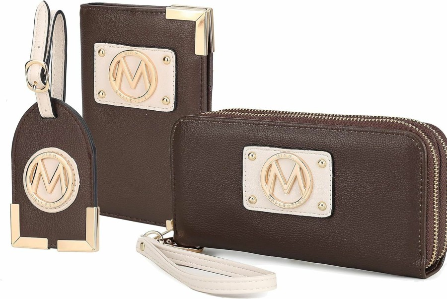 Online MKF Collection Mkf Collection Women'S Travel Gift 3 Piece Set - Wristlet Wallet -Passport Holder - Luggage Name Hang Tag