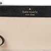 Best Kate Spade New York Kate Spade Staci Colorblock Medium L-Zip Wristlet Warm Beige With Black