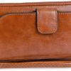 Online Rebecca & Rifka Rebecca & Rifka Glazed Faux Leather Zip Around Wristlet Wallet With Phone Pocket