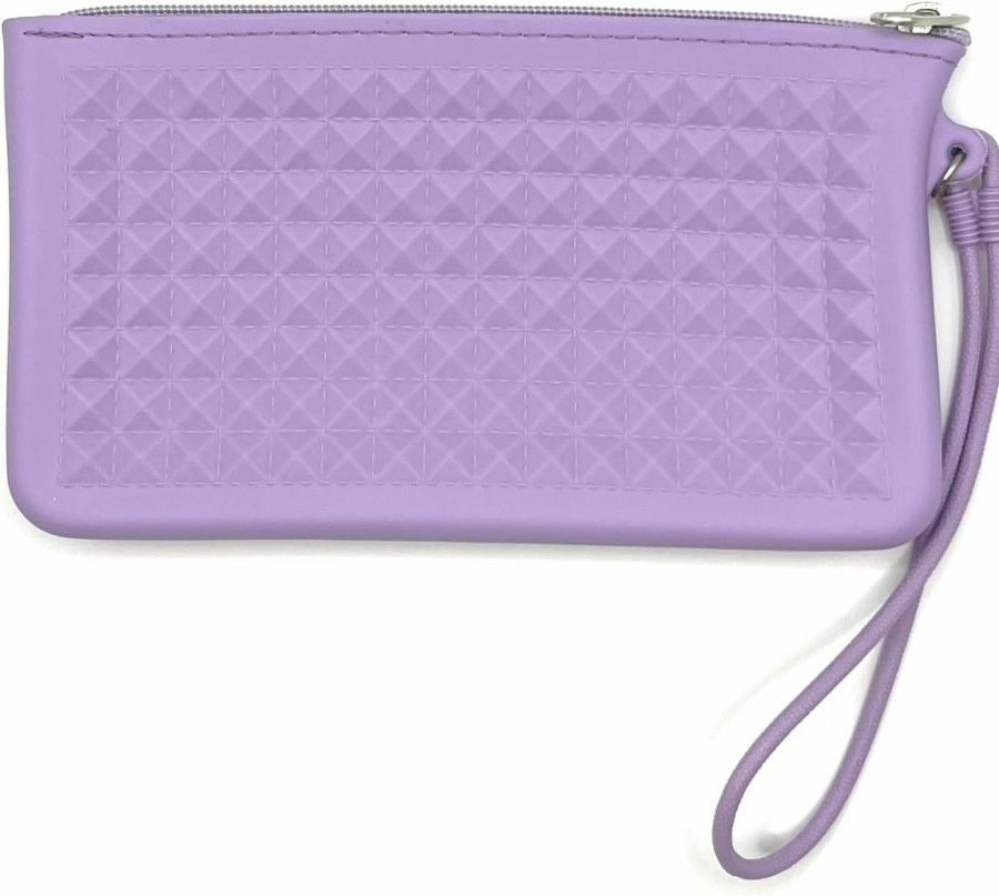 New Charmosa Chic Charmosa Chic Women'S Pyramids Plastic Wristlet Wallet | Vegan (Nude)