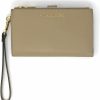 Clearance Michael Kors Michael Kors Jet Set Travel Double Zip Saffiano Leather Wristlet Wallet (Truffle)