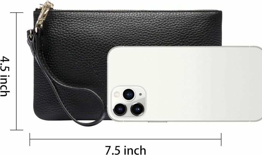 Online DORIS&JACKY Doris&Jacky Small Leather Wristlet Clutch Purse For Women Cute Smile Phone Pouch Bag