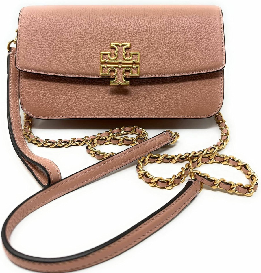 Wholesale Tory Burch Tory Burch Women'S Britten Pebble Chain Wallet W. Wristlet (Light Meadowsweet)