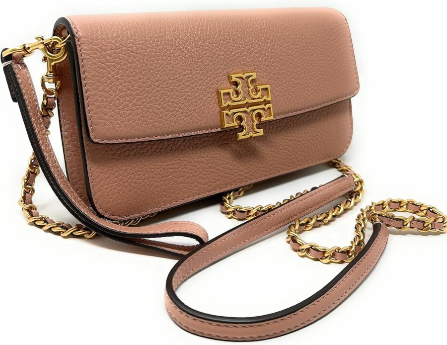 Wholesale Tory Burch Tory Burch Women'S Britten Pebble Chain Wallet W. Wristlet (Light Meadowsweet)