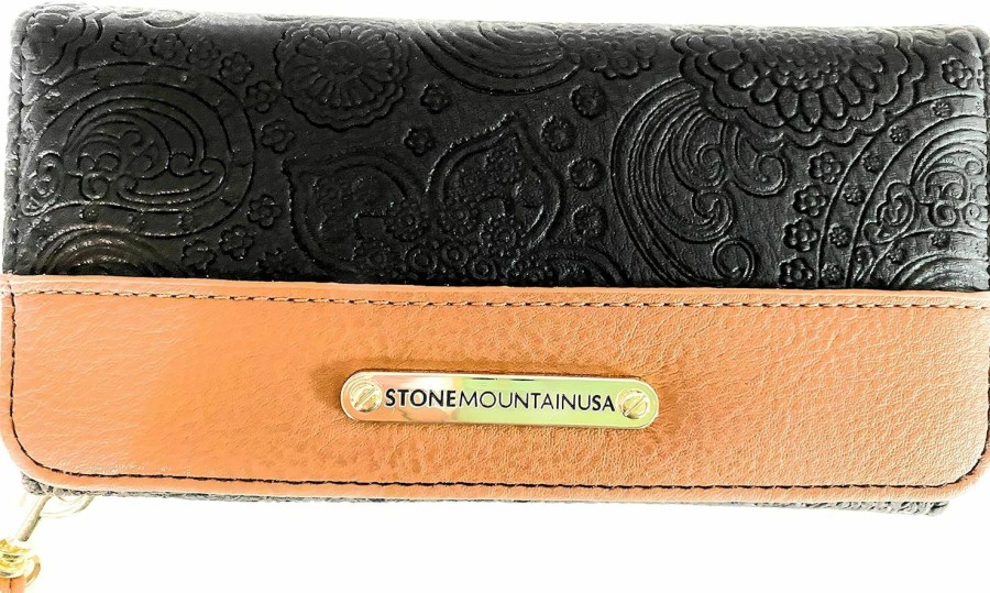 Clearance Stone Mountain USA Paisley Embossed Slg W Wristlet