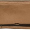 Clearance Fossil Fossil Women'S Logan Leather Rfid-Blocking Zip Around Clutch Wallet With Wristlet Strap For Women