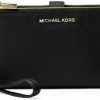 Hot Michael Kors Michael Kors Adele Double-Zip Wristlet 7+ Black One Size