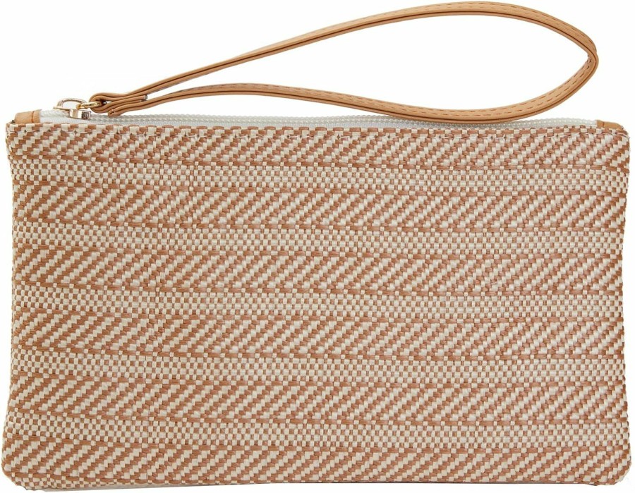 Best Wabilu Straw Clutch Bag Womens Bohemian Summer Beach Straw Purse Handbag Zipper Wristlet Wallets For Women Girls