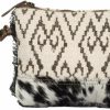 Wholesale Myra Bag Myra Bag Ambition Upcycled Canvas & Cowhide Wristlet Pouch Bag S-1337