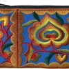 Clearance Sabai Jai Sabai Jai - Mini Floral Wristlet Wallet For Women - Small Handmade Boho Change Purse Pouch (Gold/Blue)