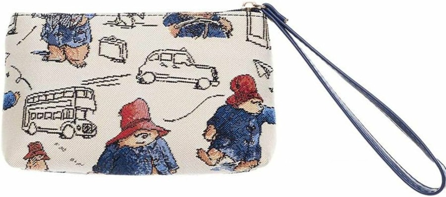 New Signare Signare Tapestry Small Wristlet Clutch Bag For Women Ladies Wrist Strap Purses In Paddington Bear Design (Wris-Padd)