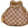 Online Suman Enterprises Indian Sequence Potli Bag For Women, Wedding Purse/Jewelry Purse For Women (Base Color- Light Pink)