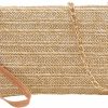 Clearance ZLM BAG US Zlm Bag Us Natural Straw Boho Purse Zipper Wristlet Wallet Handwoven Beach Clutch Bag